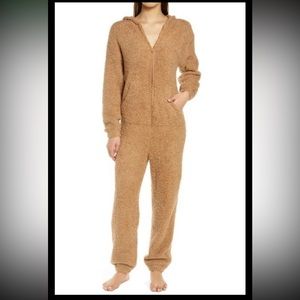Skims cozy knit hooded lounge jumpsuit